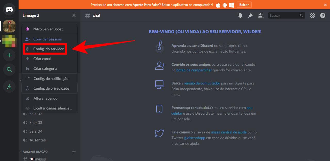 Como obter ID do Discord para habilitar meu Widget